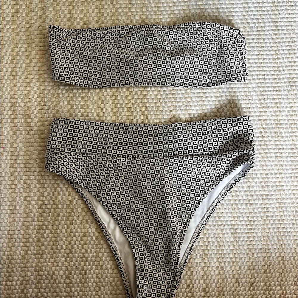 Rhythm Black and White Patterned Bikini